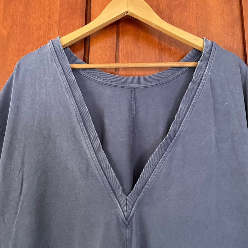 Free People Movement Hot Shot Tee Romper Blue Indigo Size Large - Picture 9 of 13